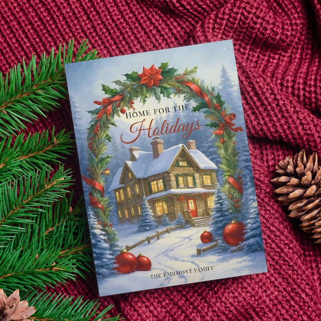 Elegante Zuhause für die Weihnachtskarte Feiertagskarte (Von Creator hochgeladen)