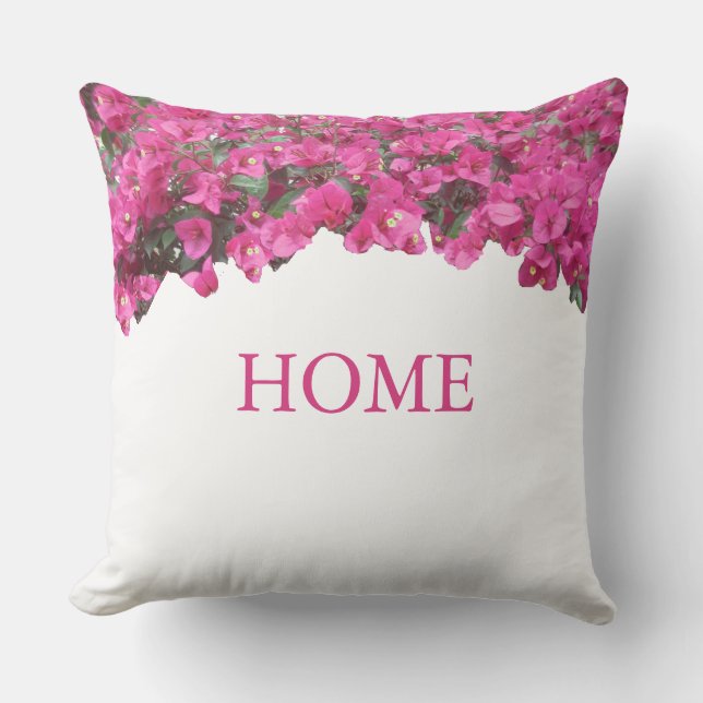 Elegante Zuhause Tropical Blume auf Weiß Kissen (Vorderseite)