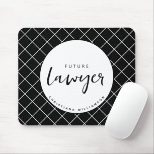 Elegante zukünftige Anwältin Karomuster personalis Mousepad