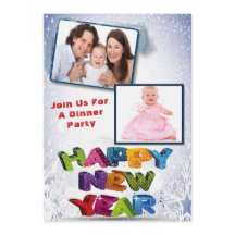 Elegante Zwei-Fotos-Silvester-Dinnerparty