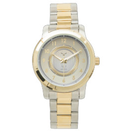 Elegante Zweiton-Armbanduhr aus Gold und Silber Me Armbanduhr