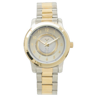 Elegante Zweiton-Armbanduhr aus Gold und Silber Me Armbanduhr
