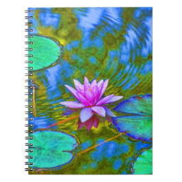 Eleganten Lilien-Auflage-Lotus-Yoga Practioners Notizblock