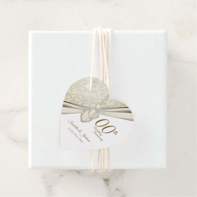 Eleganter 00. Hochzeitstag Geschenkanhänger (Beispiel)
