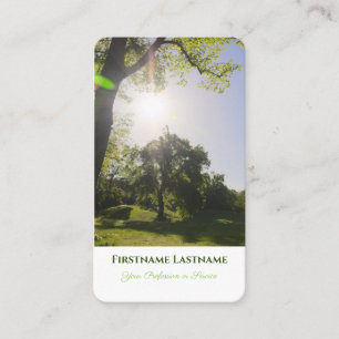 Eleganter, 100% naturbelassener, Bio Garten Stil Visitenkarte