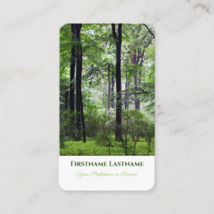 Eleganter, 100% naturbelassener Bio Wald-Stil Visitenkarte