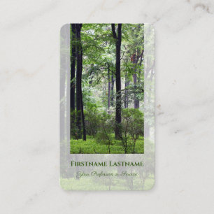 Eleganter, 100% naturbelassener Bio Wald-Stil Visitenkarte