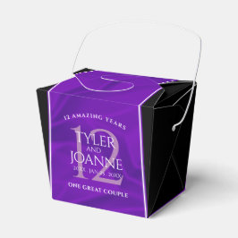 Eleganter 12. Silk Wedding Jubiläum Geschenkschachtel
