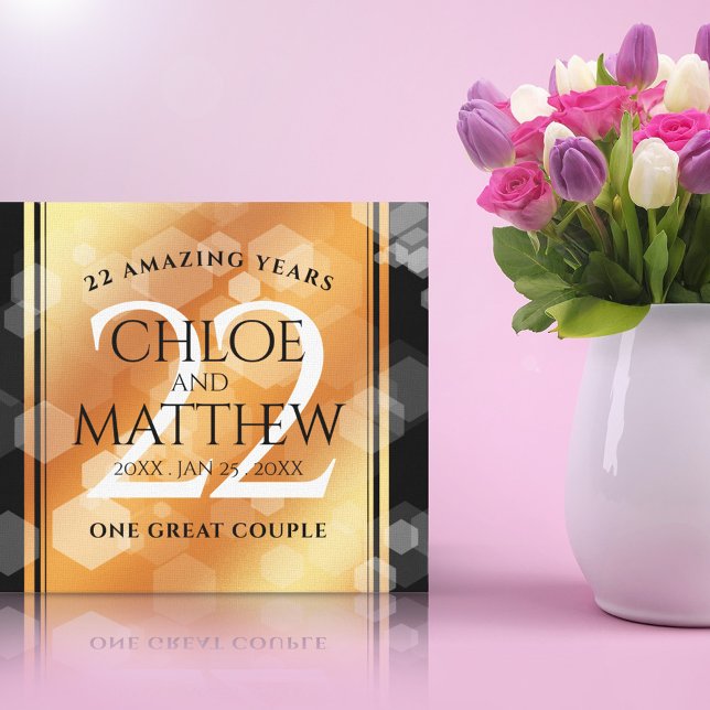 Eleganter 22. Geburtstag der Kupferhochzeit Leinwanddruck (Von Creator hochgeladen)