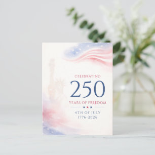 Eleganter 250. amerikanischer Unabhängigkeitstag 4 Feiertagspostkarte