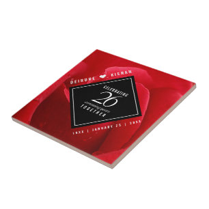 Eleganter 26. Rose Hochzeitstag Fliese