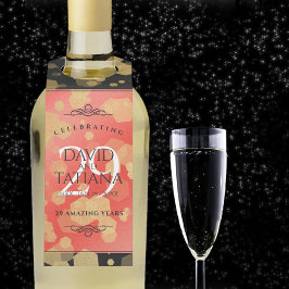 Eleganter 29. Garnet Hochzeitstag Flaschenanhänger