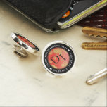 Eleganter 29. Hochzeitsjubiläum von Garnet Anstecknadel<br><div class="desc">Feiern Sie Ihr 2. oder 29. Geburtstag in der Garnitur mit diesem Button im Gedenken! Elegante Schwarz-Weiß-Schriften mit goldverstaubter sechseckiger Konfetti auf rötlich-orangefarbenem Hintergrund verleihen diesem besondere Anlass und Meilenstein eine unvergessliche Touch. Personalisieren Sie die Initialen des Paares und die Ehedaten. Design © W.H. Sim. Weitere Informationen unter zazzle.com/expressionsoccasions</div>