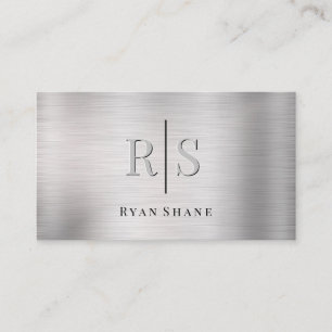 Eleganter 3-D-Monogramm- und Namens-QR-Code in geb Visitenkarte