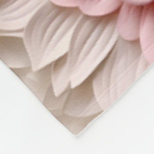 Eleganter 3D-Stil Floral Relief Pink Fleecedecke