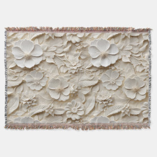 Eleganter, 3D-Stilweißer Flora Relief Decke