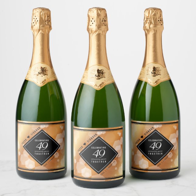 Eleganter 49. Geburtstag der Kupferhochzeit (Flaschen)