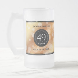 Eleganter 49. Geburtstag der Kupferhochzeit Mattglas Bierglas