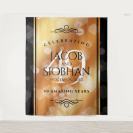 Eleganter 49. Geburtstag der Kupferhochzeit Wandteppich