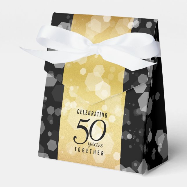 Eleganter 50. Geburtstag der Goldenen Hochzeit Geschenkschachtel (Vorderseite)
