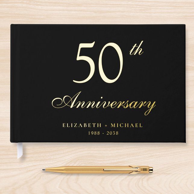 Eleganter 50. Hochzeitstag Gästebuch (Von Creator hochgeladen)
