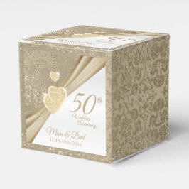 Eleganter 50. Hochzeitstag Geschenkschachtel