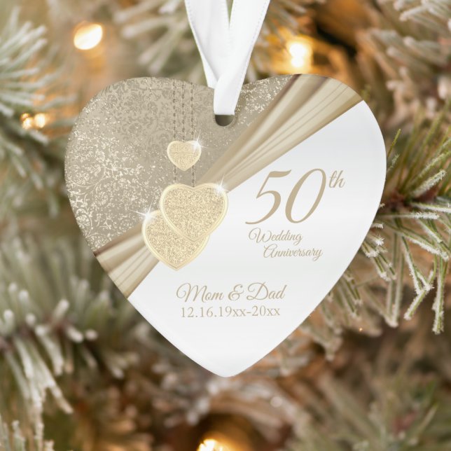 Eleganter 50. Hochzeitstag Ornament (Baum)