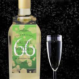 Eleganter 66. Geburtstag der Titanite Flaschenanhänger