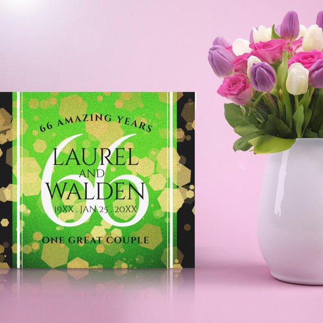 Eleganter 66. Geburtstag der Titanite Leinwanddruck (Von Creator hochgeladen)