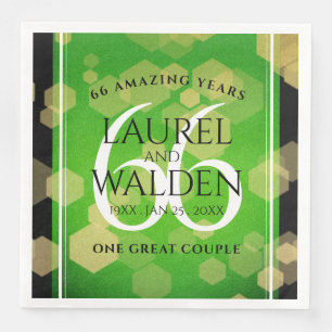 Eleganter 66. Geburtstag der Titanite Serviette