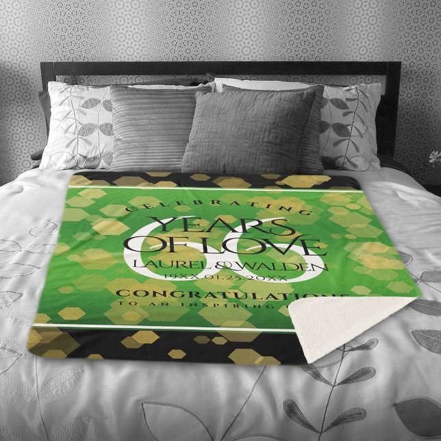 Eleganter 66. Geburtstag der Titanite Sherpadecke (Elegant 66th Wedding Anniversary Sherpa Fleece Blanket Cover Photo.)