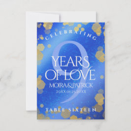 Eleganter 9. Lapis Lazuli Hochzeitstag Dankeskarte