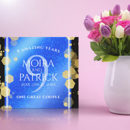 Eleganter 9. Lapis Lazuli Hochzeitstag Leinwanddruck