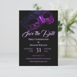 Eleganter Abend Hochzeit speichert das Datum Save The Date