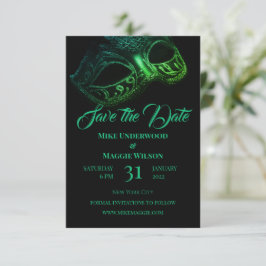 Eleganter Abend Hochzeit speichert das Datum Save The Date