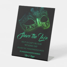 Eleganter Abend Wedding Poster Pedestal Schild