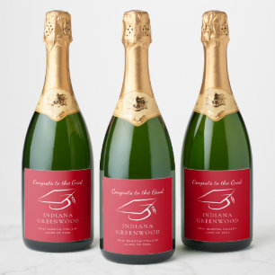 Eleganter Abschluss 2025 Script Red Grad Party