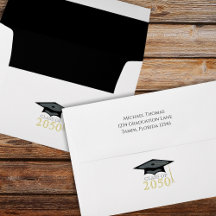 Eleganter Abschluss Classic Mortarboard Black Gold