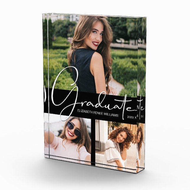 Eleganter Abschluss Collage Keepake Fotoblock (Rechts)