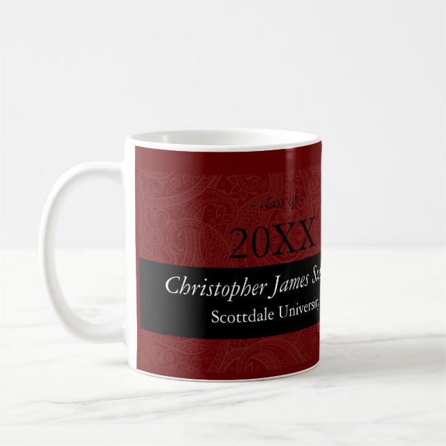 Eleganter Abschluss Foto Collage Tasse (Links)