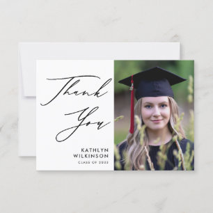 Eleganter Abschluss für Minimalistisches Foto mit  Dankeskarte