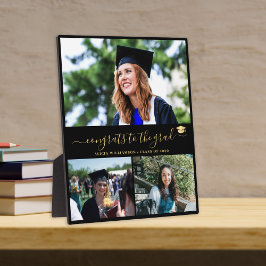 Eleganter Abschluss grad 3 Foto Collage Gold schwa Fotoplatte