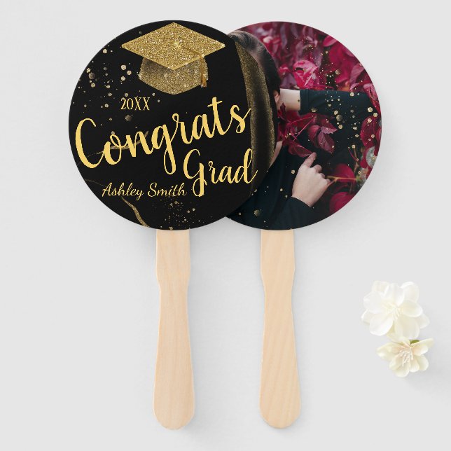 eleganter Abschluss Hand Fan Fächer (Vorne und Hinten)