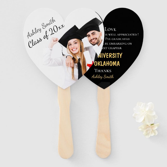 eleganter Abschluss Hand Fan Fächer (Vorne und Hinten)