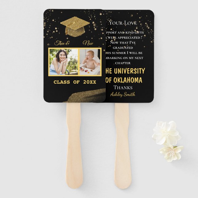 eleganter Abschluss Hand Fan Fächer (Vorne und Hinten)