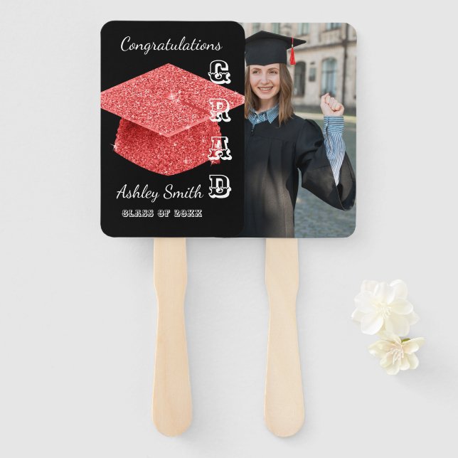 eleganter Abschluss Hand Fan Fächer (Vorne und Hinten)