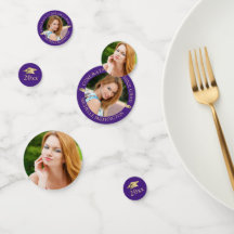 Eleganter Abschluss Lila Gold Foto Personalisiert