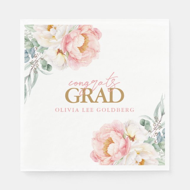 Eleganter Abschluss Paper Napkins Serviette (Vorderseite)