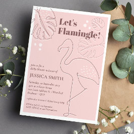 Eleganter Abstrakt Lasse Flamingle Baby Shower Einladung