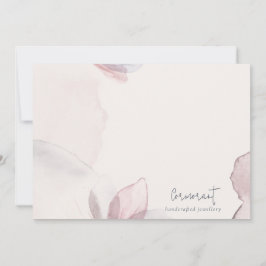 Eleganter Abstrakter Blush Wasserfarben Mitteilungskarte
